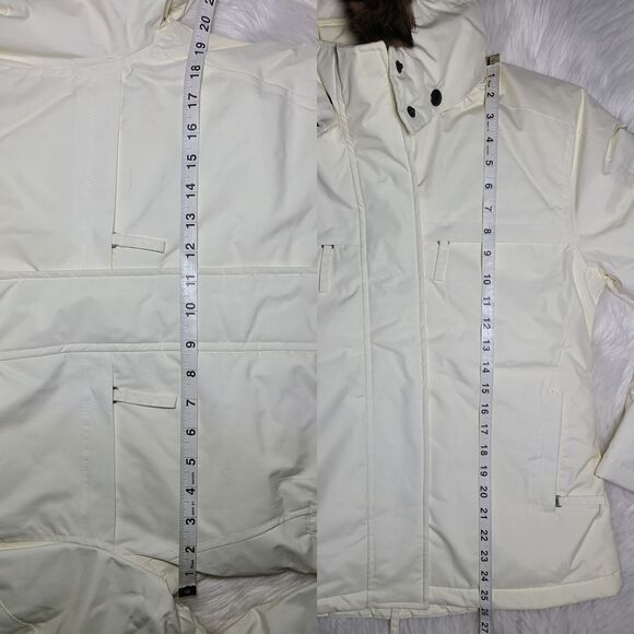 Banana Republic|White Hooded Down Winter Coat, SMALL - Picture 8 of 10